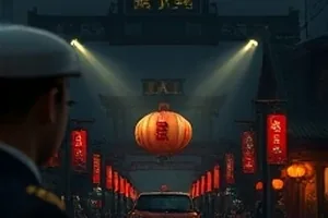 赤石谷剧照：红色岩壁间的狭窄山道