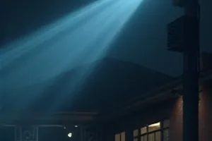 雨落南站剧照：站台顶棚下的雨帘